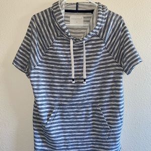AEROPOSTALE Striped Short Sleeve Hoodie